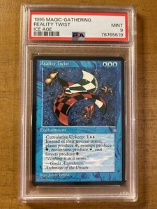 MTG✨REALITY TWIST✨Ice Age PSA 9 MINT RARE Enchantment 1995 RESERVE LIST POP 1 ! - Picture 1 of 2