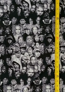 HIPHOP LEGENDS FABRIC (HALF-YARD OR 1-YARD) - Picture 1 of 4