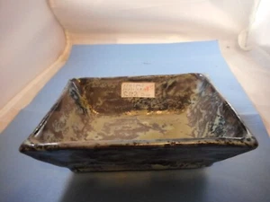 VINTAGE MOTTLED POTTERY CANDY DISH - Picture 1 of 5