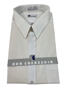 Ron Chereskin Mens White Dress Shirt Long Sleeve Sz 17.5 Neck 34/35 - Picture 1 of 5