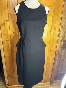Banana Republic Women 10 Peplum Sheath Suit Dress Sleeveless Stretch Black NWT - Picture 1 of 6