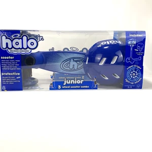 Combo de scooter de 3 ruedas con freno trasero azul fácil agarre brillante iluminado con freno trasero - Imagen 1 de 8