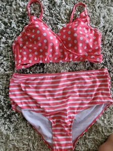 NUOVO BOBBIE BROOKS 2 PEZZI COSTUME DA BAGNO BIKINI COSTUME DA BAGNO DONNA 2X - Foto 1 di 6