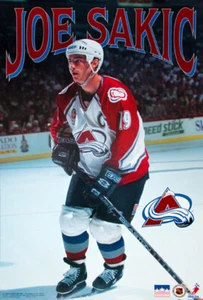 Joe Sakic ACTION (1997) Colorado Avalanche Starline NHL Hockey 22x34 POSTER - Picture 1 of 1
