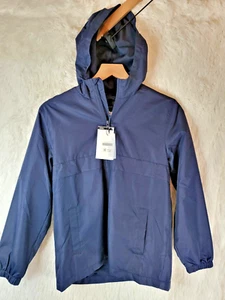 MNG Boys Hooded Jacket Full Zip Size 11 - 12 NAVY BLUE WINDBREAKER NWT RAIN - Picture 1 of 18