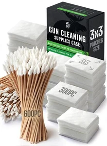 900pc Gun Cleaning Supplies Case - 300pcs Gun Cleaning Patches and 600pcs Gun... - Picture 1 of 6