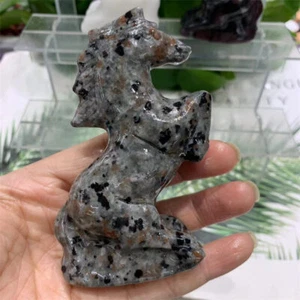 1pcs Natural Yooperlite horse skull hand carved Quartz Crystal Reiki random - Picture 1 of 6