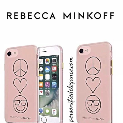 NEW Rebecca Minkoff Peace, Love, Happiness iPhone SE2/8/7/6s/6 Case $40 - Image 1 of 4
