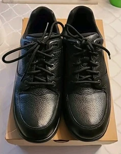 SCARPE DA UOMO DUNHAM 8000BK WINDSOR IN PELLE NERA CASUAL DA PASSEGGIO 13(D) - Foto 1 di 5