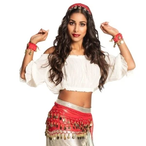 Set costume zingaro da donna vestito zingaro chiaroveggente danzatrice del ventre indovina - Foto 1 di 5