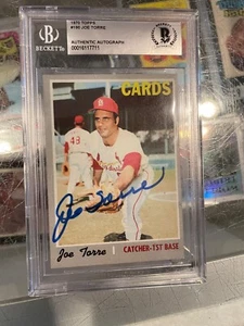 1970 TOPPS #190 JOE TORRE ST. LOUIS CARDINALS SIGNED BASEBALL CARD BECKETT - Picture 1 of 1