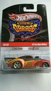 HOT WHEELS GARAGE PHIL'S GARAGE '41 WILLYS W/ REAL RIDER TIRES DIECAST MINT 1:64 - Picture 1 of 2