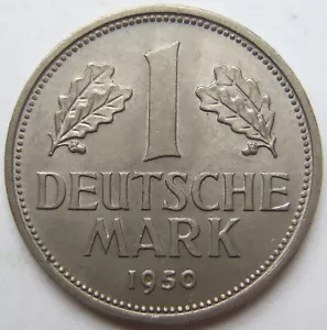 Münze Bundesrepublik Deutschland 1 Deutsche Mark 1950 D in fast Stempelglanz - Bild 1 von 2