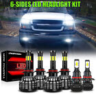 For 2002-2005 Chevrolet Avalanche 1500 2500 LED Headlight Fog Light Bulbs Kit
