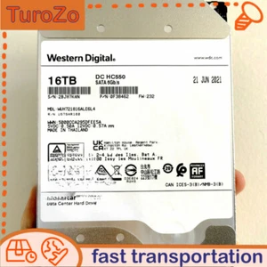WD Ultrastar DC HC550 SATA 3.5" 16TB Enterprise HDD WUH721816ALE6L4 0F38462 NEW - Afbeelding 1 van 4