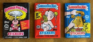 1 EACH 1986, 87, 88, Topps GARBAGE PAIL KIDS SERIES 5, 11 and 14 Wax Packs - Picture 1 of 2