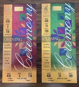 1996 Atlanta Summer Olympics Opening / Closing Ceremony Ticket Stubs Atlanta Ga. - Picture 1 of 11