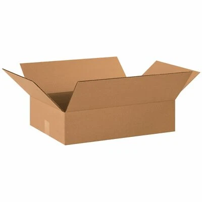75 - 20 x 14 x 4 Corrugated Shipping Boxes Storage Cartons Moving Packing Box - Image 1 of 3