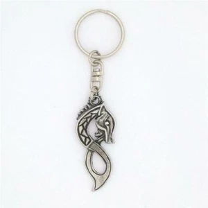 ENGLISH PEWTER - VIKING DRAGON - KEYRING KEYCHAIN NORSE THOR ASGARD - Picture 1 of 1