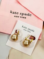kate spade champagne Pearl Earrings New