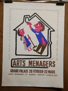 Affiche originale ancienne ARTS MENAGERS Grand Palais - Paris /RS197 - Picture 1 of 3