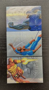 1995 FLAIR MARVEL ANNUAL HOLOBLAST- LTD -Spiderman,Iron Man, Wolverine #1,3,5 - Picture 1 of 2