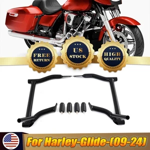Saddle Bag Guards Crash Bars Fit For Harley Touring Street Glide Ultra FLHT FLHX - Picture 1 of 18