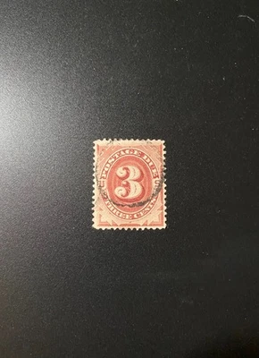 U.S. Scott #J24 Numeral 1884 3¢ Postage Due Used NG HR - Image 1 of 2