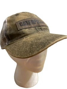 Gorra de camionero Caterpillar rústica marrón malla trasera a presión OS - Imagen 1 de 6