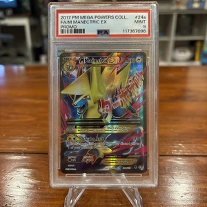 Mega M Manectric EX 24a/119 PSA 9 Full Art Pokemon Card Mega Powers Collection - Picture 1 of 2