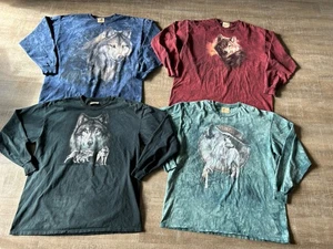 VTG The Mountain Shirt BUNDLE Mens XXL Long Sleeve Tie Dye Coastal Outdoor USA - Picture 1 of 21