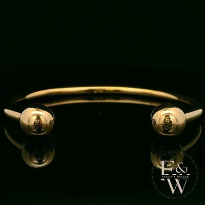 9ct Gold Torque Bangle Farley Weston Handmade Heavy UK Hallmarked Bracelet - Изображение 1 из 4