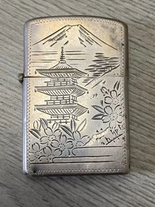 Sterling Silver Encased Lighter Thailand Style Ornate Marked - Picture 1 of 9