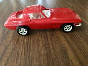 Vintage 1965 Corvette Coupe Red Plastic Toy Car 6 1/2” Simms Inc. Aurora IL - Picture 1 of 6