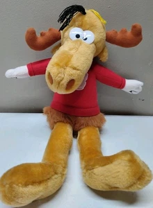 Nanco 1991 Bullwinkle Plush Vintage 14" Stuffed Animal Rocky and Bullwinkle Toy - Picture 1 of 10