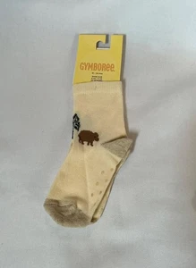 NWT Vtg Gymboree In the Forest bear tree ivory socks 18-24 m fit shoe 6 FLAW - Picture 1 of 2