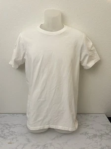 Camisa Uniqlo Para Hombres M Blanca Supima Algodón Cuello Redondo Camiseta Suave Básica Informal - Imagen 1 de 4