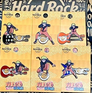 Hard Rock Cafe x NARUTO Collaboration Pins Complete Set Japan - Picture 1 of 7