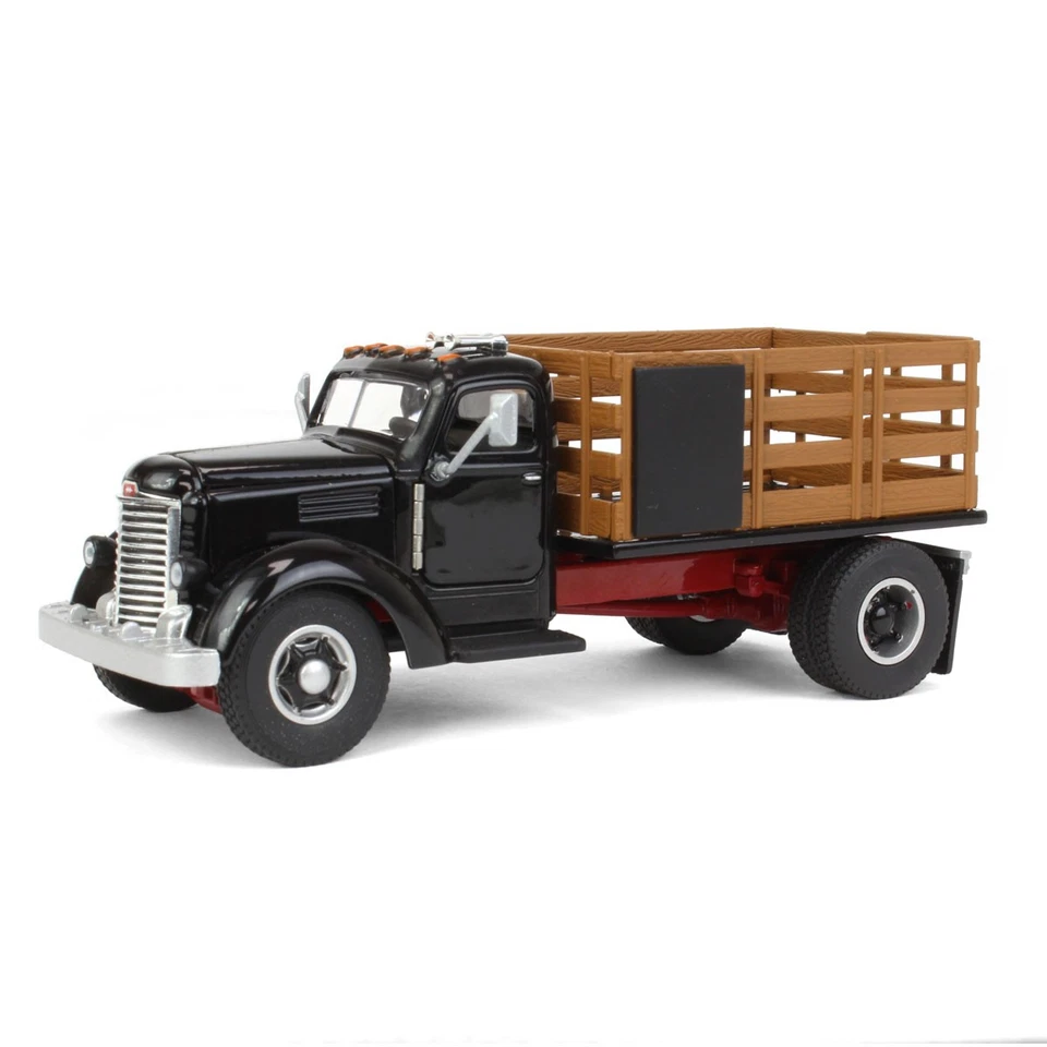 Spec Cast 1/50 Black International KB 8 Truck with Stake Bed 39512 - Image 1 of 4