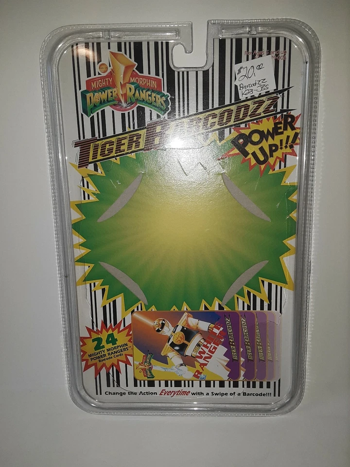 Vintage MMPR Power Rangers Tiger Barcodzz Handheld Video Game BACKING ONLY - Image 1 of 1