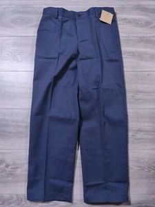 Lands End Pants Boys 14 Husky Blue Navy School Uniform 27" Inseam - Picture 1 of 8