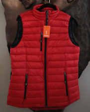 NEW w/tag Elevate M Whistler light down Puffer Vest RED packable