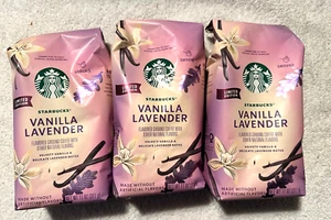3 bags Starbucks Limited Edition VANILLA LAVENDAR Ground Coffee - 11 oz each - Picture 1 of 2