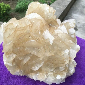 Muestra mineral de piedra de roca con racimo de cristal de cuarzo blanco natural de 13,2 lb - Imagen 1 de 12