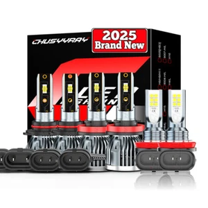 For Buick Encore 2013-2019 Combo 6x LED Front Headlight + Fog Light Bulbs KIt - Picture 1 of 24