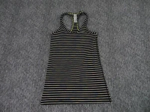 Ivivva By Lululemon Tank Top Girls 10 Sleeveless Pullover Striped Black - Picture 1 of 7
