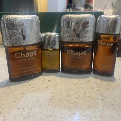 4 chaps vintage Ralph Lauren salpicaduras, spray y después del afeitado. Foto 1 de 4