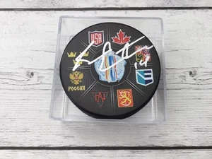 Elias Lindholm Autographed Signed Calgary Flames Hockey Puck b - Picture 1 of 1