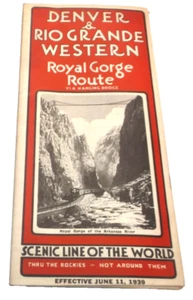 GIUGNO 1939 D&RGW DENVER & RIO GRANDE ORARIO PUBBLICO OCCIDENTALE - Foto 1 di 1