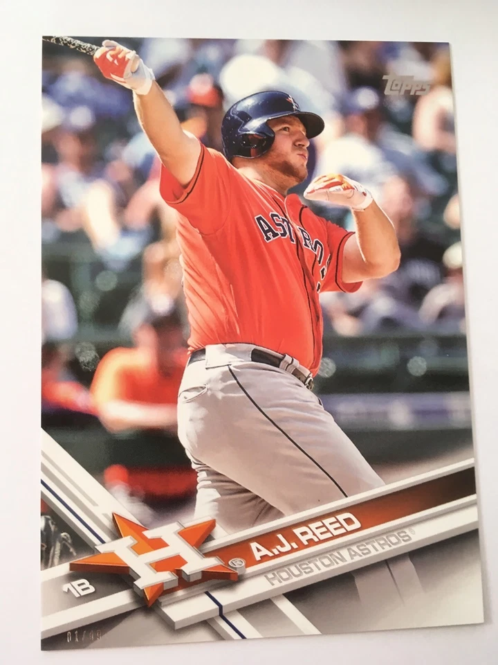 2017 Topps Jumbo 5x7 A.J. Reed Astros 273 #’d 01/49 - Image 1 of 1